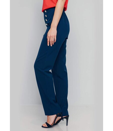 Pantalon effet pont en tissu extensible