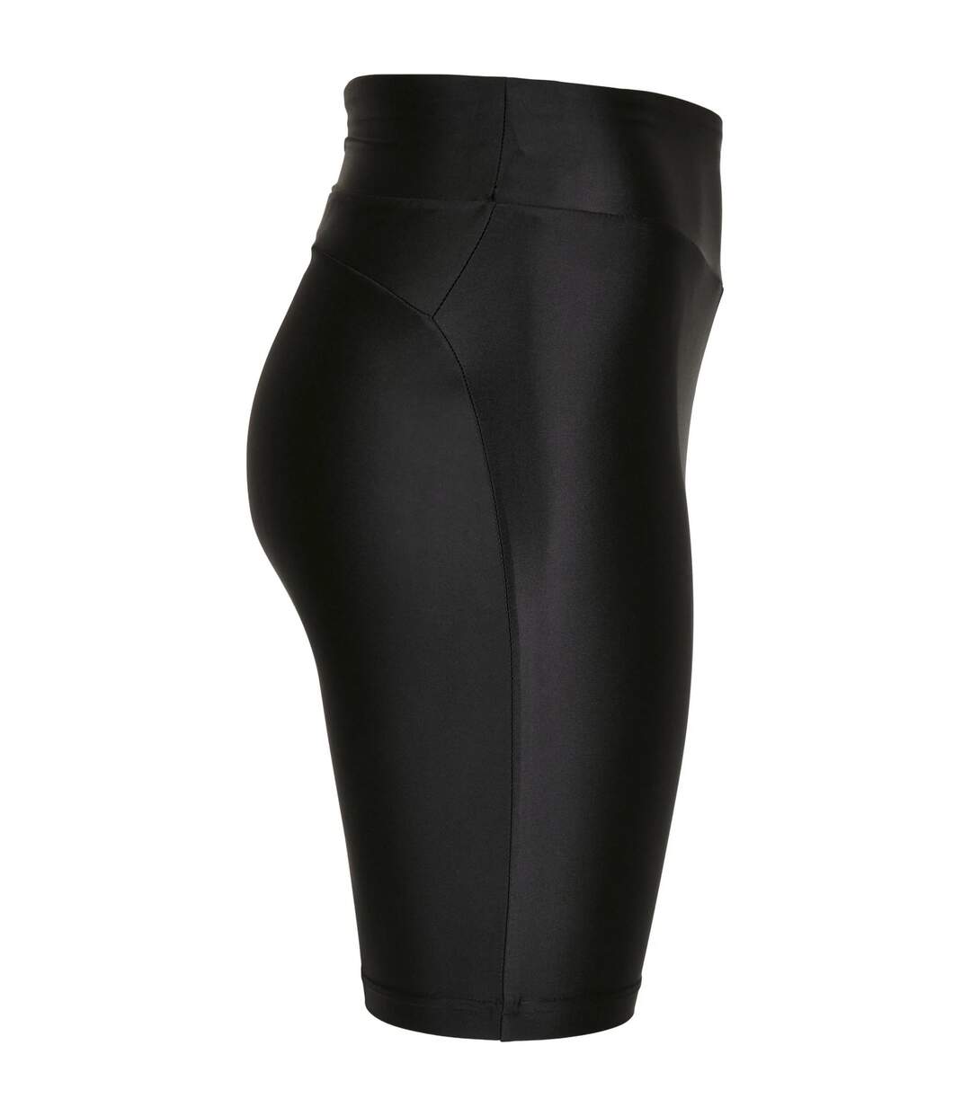 Pack Of 2  Womens/ladies Metallic Shiny High Waist Cycling Shorts  Black Urban Classics-4