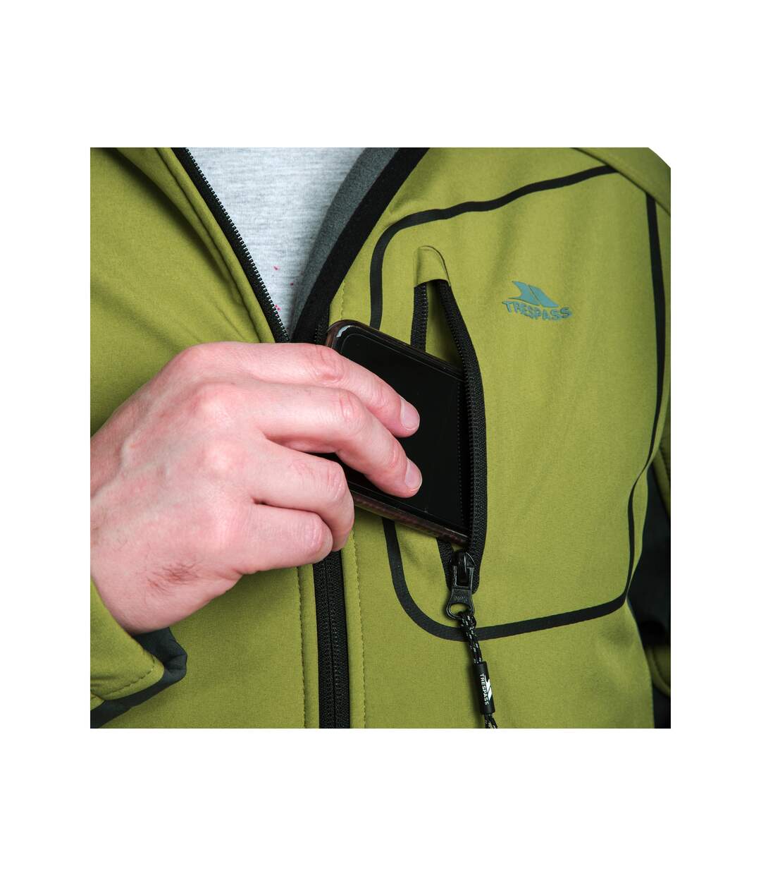 Veste softshell strathy ii homme vert Trespass-3