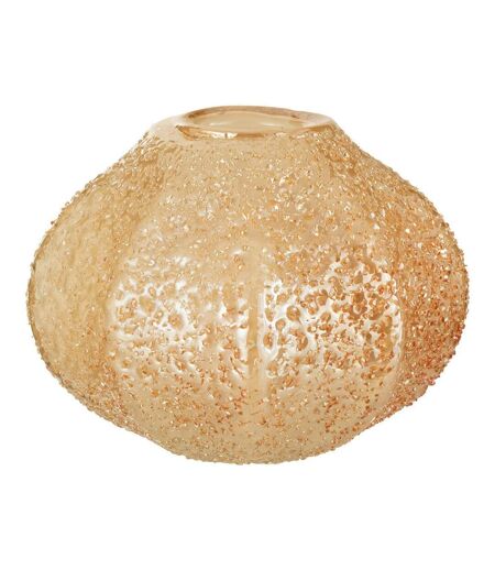 Vase Design en Verre Corail 14cm Orange