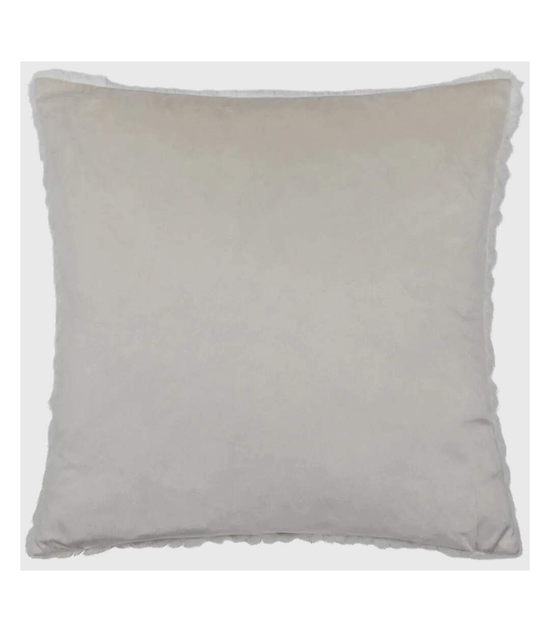 Sonnet faux fur cut cushion cover 45cm x 45cm white Paoletti