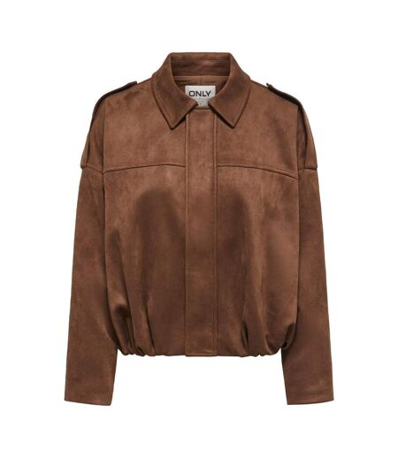 Veste en suédine marron femme only amber