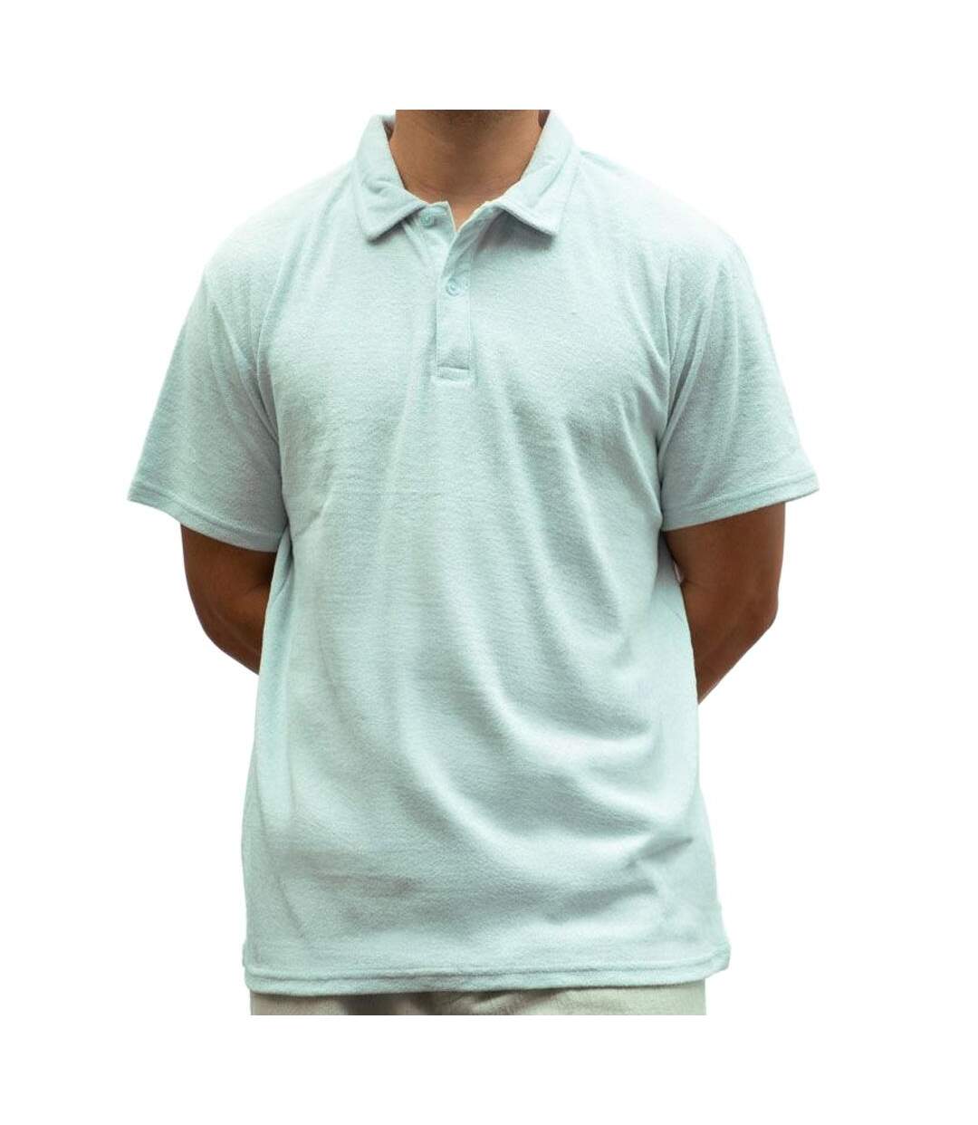 Polo bleu clair homme paname brothers eponge-1