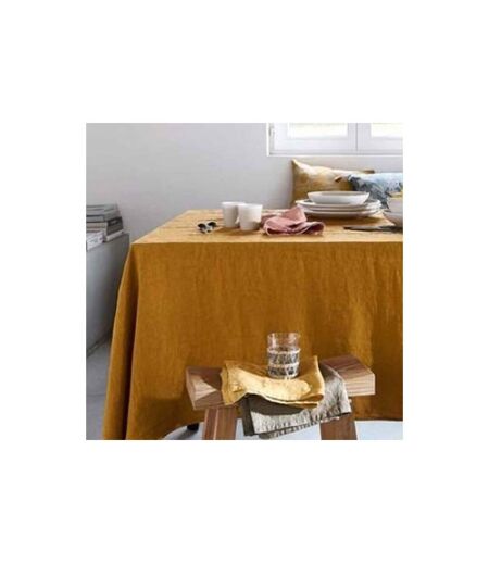 Nappe Rectangulaire Alaba 140x250cm Jaune Moutarde