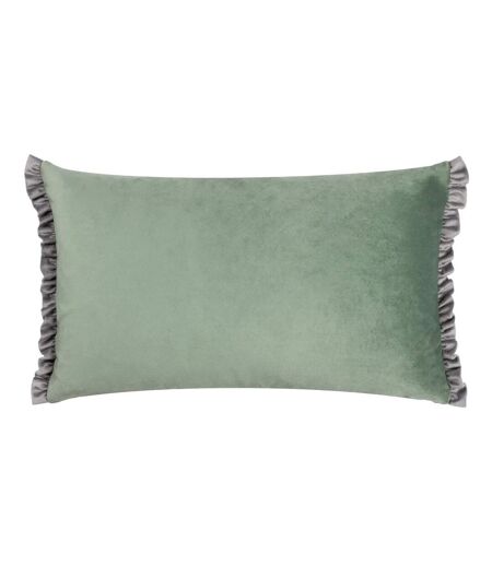 Tilly reversible velvet cushion cover 50cm x 30cm sage/grey Wylder