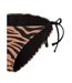 Womens/ladies Tiger Print Side Tie Bikini Bottoms Black Brown SoulCal-4