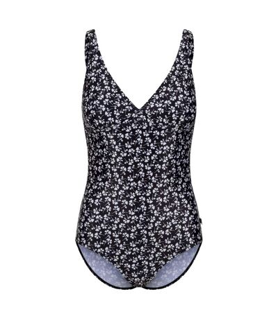 Regatta Womens/Ladies Orla Kiely Parsley One Piece Bathing Suit (Black/White) - UTRG8865