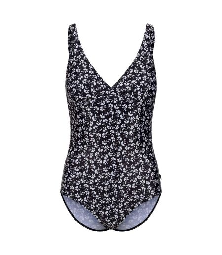 Regatta Womens/Ladies Orla Kiely Parsley One Piece Bathing Suit (Black/White) - UTRG8865