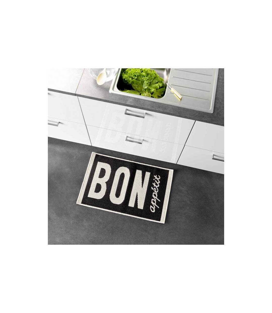 Tapis de Cuisine Appetito 50x80cm Noir-4