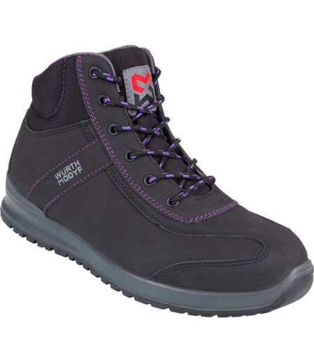 Chaussures de sécurité montantes femme Carina S3 Würth MODYF noires/violettes