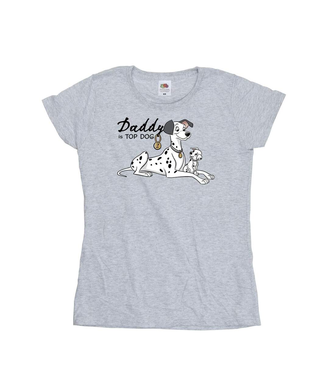 Disney T-shirt en coton Femmes/Dames 101 Dalmatians Top Dog (Gris sportif) - UTBI23012-1
