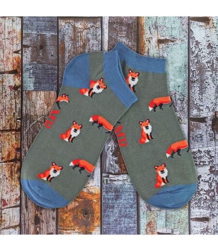 1 Pack Mens Animal Themed Bamboo Trainer Socks