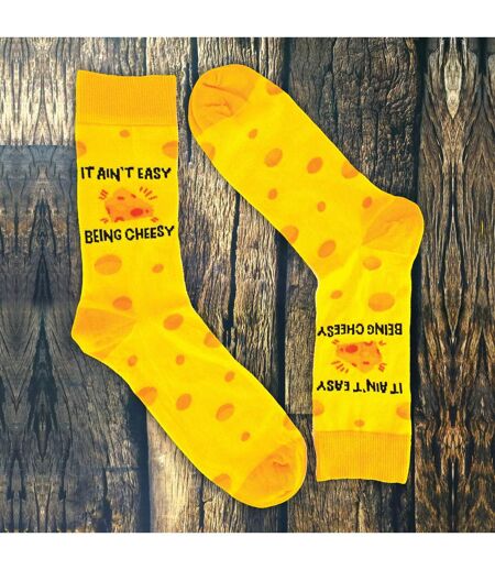 1 Pack Mens Novelty Cheese Themed Socks in a Gift Box