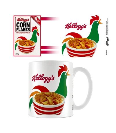 Kelloggs Corn Flakes Box Mug (White/Red/Green) (12cm x 10.5cm x 8.7cm) - UTPM4085