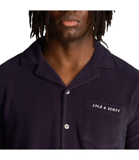 Chemise De Vacances Towelling Homme Bleu Marine Lyle & Scott