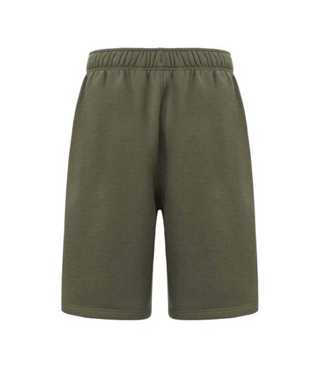 Mens Fleece Shorts Khaki Green Slazenger