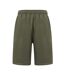 Mens Fleece Shorts Khaki Green Slazenger-2