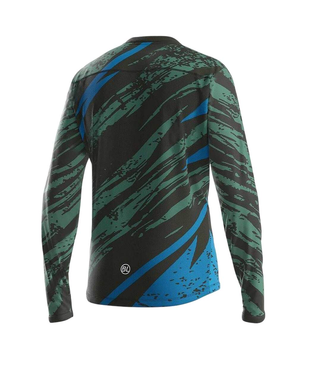 Mens Ponente Long-sleeved Cycling Jersey Dark Green Bicycle Line-2