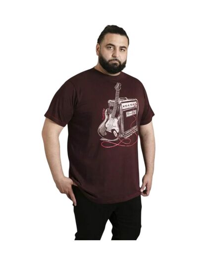 T-shirt Motif Guitare Barnsley Homme Bordeaux Chiné Duke