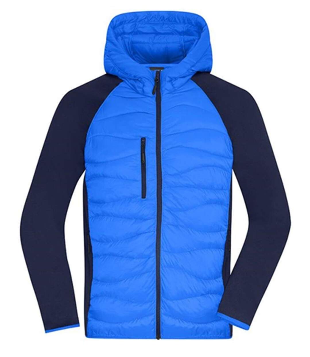 Doudoune hybride homme - JN1330 - bleu et noir