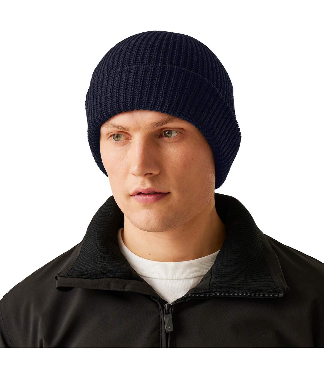 Casquette / Chapeau De Montre D'hiver Unisexe Entièrement Côtelée Bleu Marine Regatta Professional-1