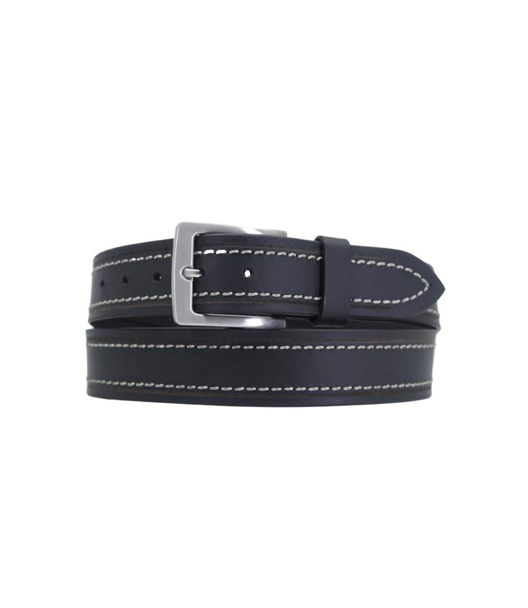 Ceinture homme en cuir de buffle de couleur marron - Sangle réglable