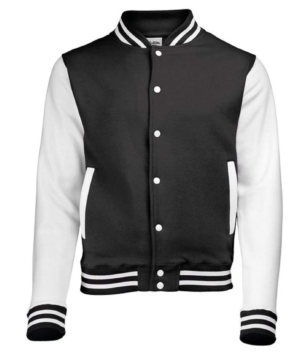 Veste teddy style collège américain université - JH043 - noir et blanc