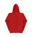 Sweatshirt Uni À Capuche Et Fermeture Zippée Femme Rouge SG-2