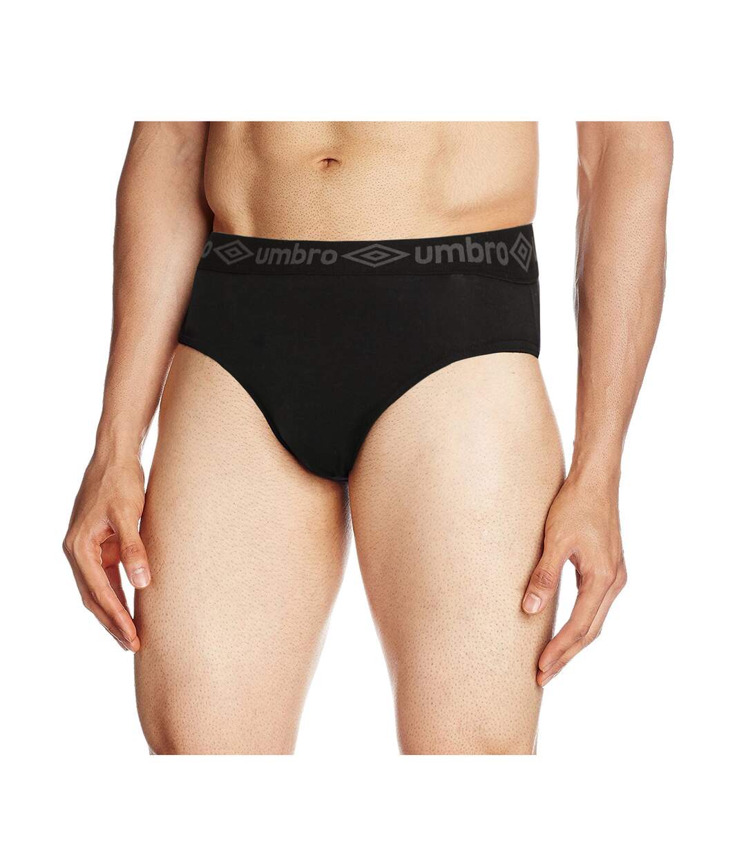 Pack of 3  Mens plain briefs  black Umbro-3