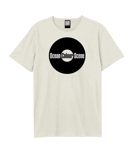 T-shirt Motif/style Ocean Colour Scene Black Record Adulte Vieux Blanc Amplified