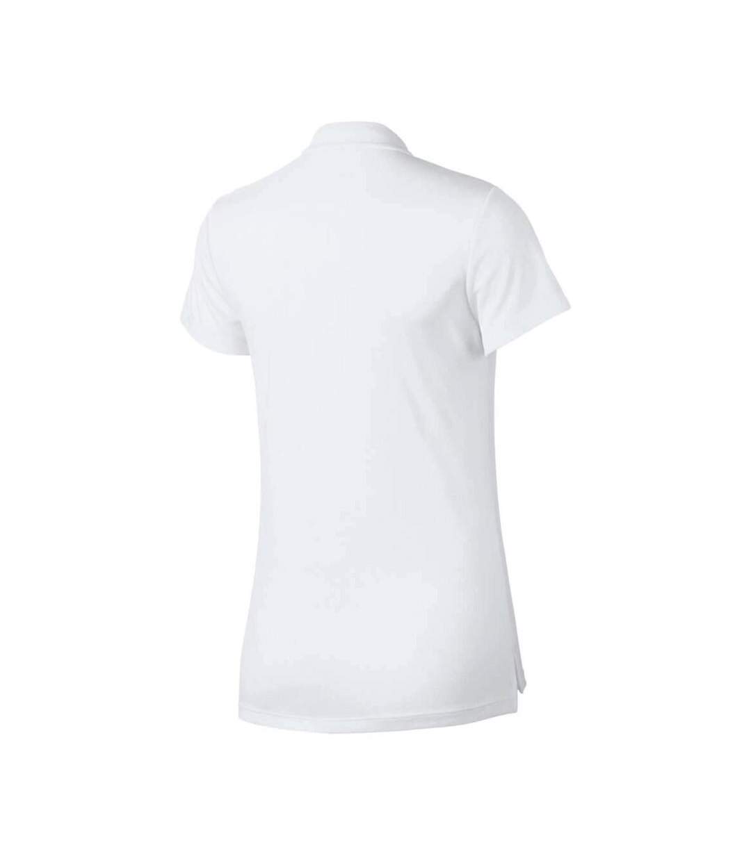 Polo de sport Blanc Femme Nike Dry SS Bld - M-2