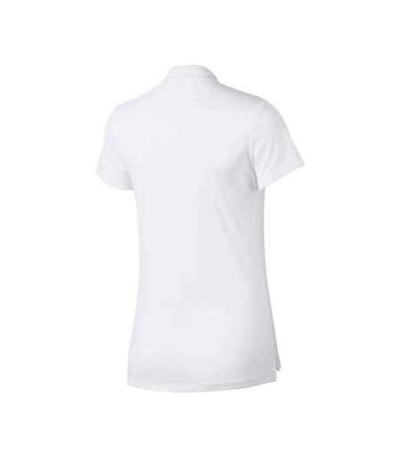 Polo de sport Blanc Femme Nike Dry SS Bld - M