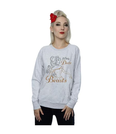 Disney Princess - Sweat BELLE ONLY DATE BEASTS - Femme (Gris chiné) - UTBI10207