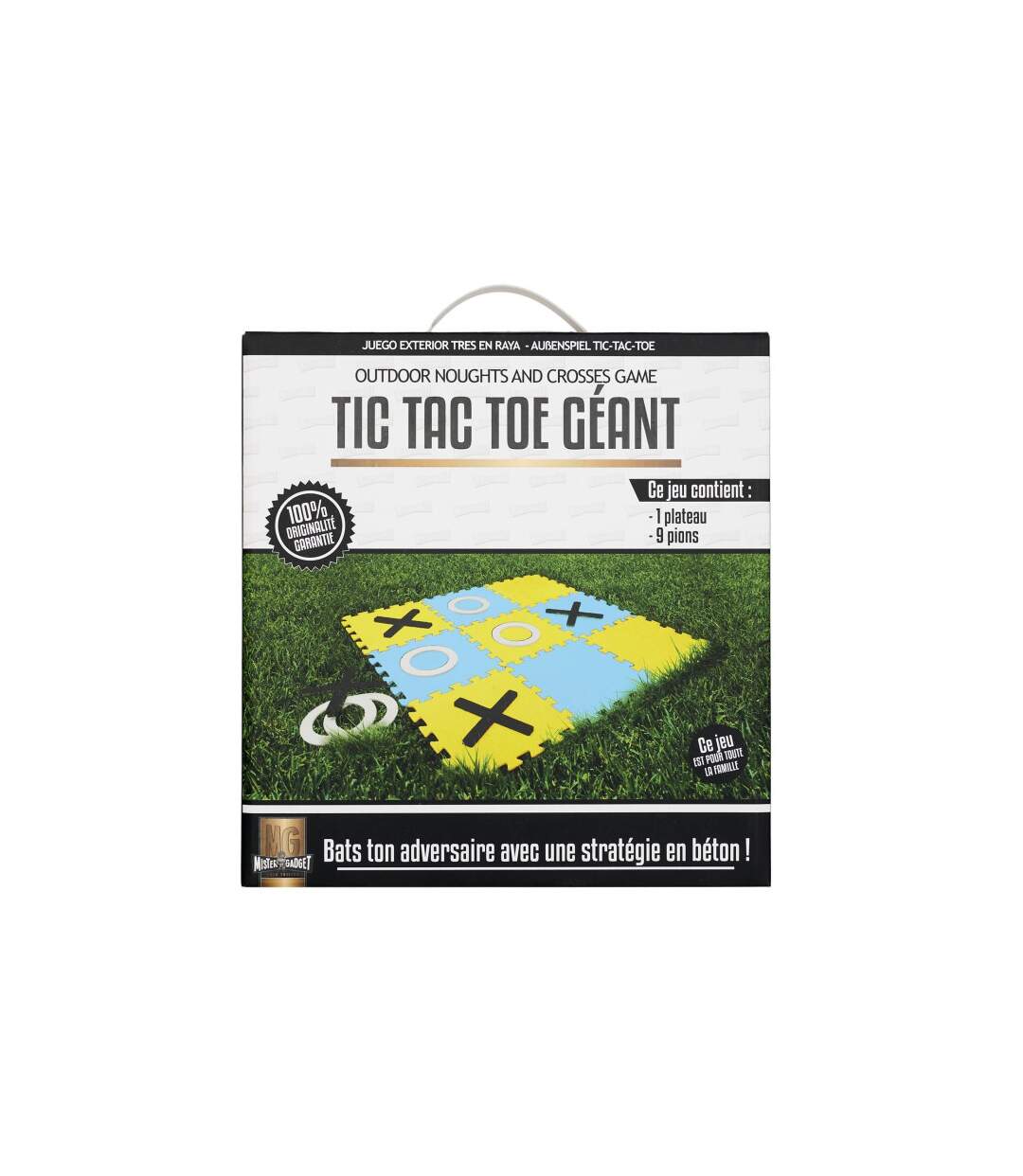 Jeu d'Extérieur Tic Tac Toe 32cm Bleu & Jaune-1