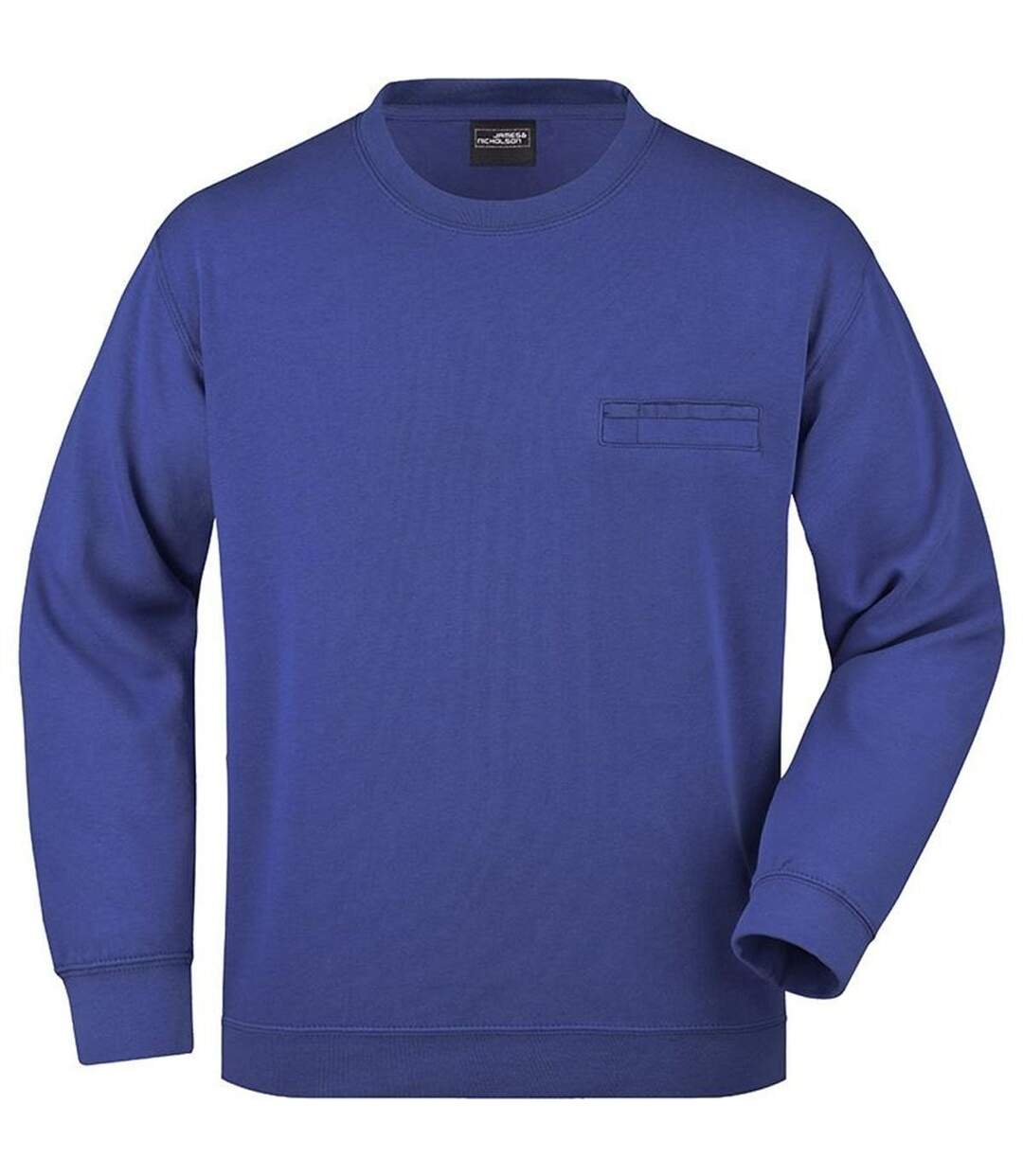 Sweat avec poche poitrine - Homme - JN924 - bleu roi-1