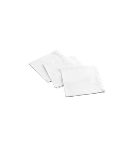 Lot de 3 Serviettes de Table Charline 40x40cm Blanc