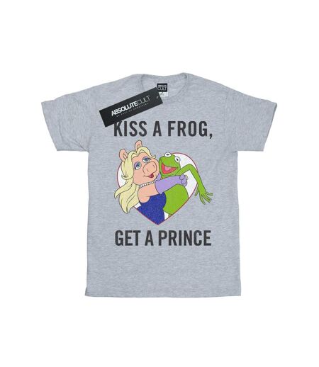 Disney Womens/Ladies The Muppets Kiss A Frog - T-shirt boyfriend en coton (Gris sportif) - UTBI41124