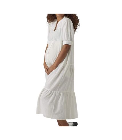 Robe de Grossesse Blanche Femme Vero Moda Marternity Milan - L