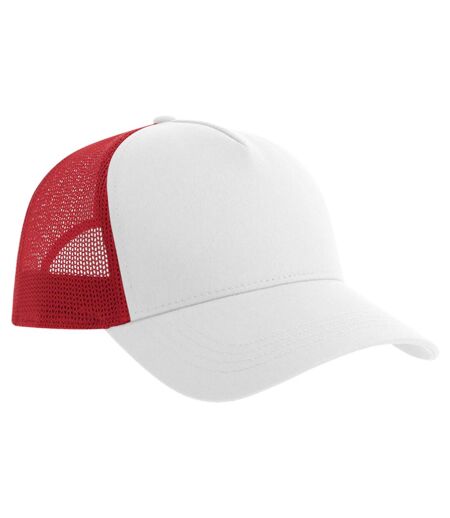 Casquette Trucker Rapper Blanc Rouge Atlantis