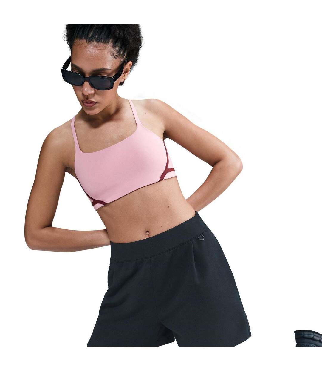 Womens/ladies Knit Loose Fit Shorts Black Smoke Nike-4