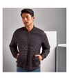 2786 Mens Quilted Zip Up Flight Jacket (Black)