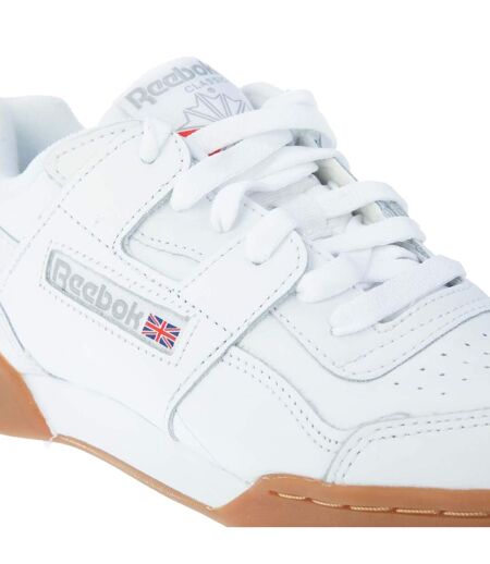 Womens/ladies grain leather workout trainers white Reebok