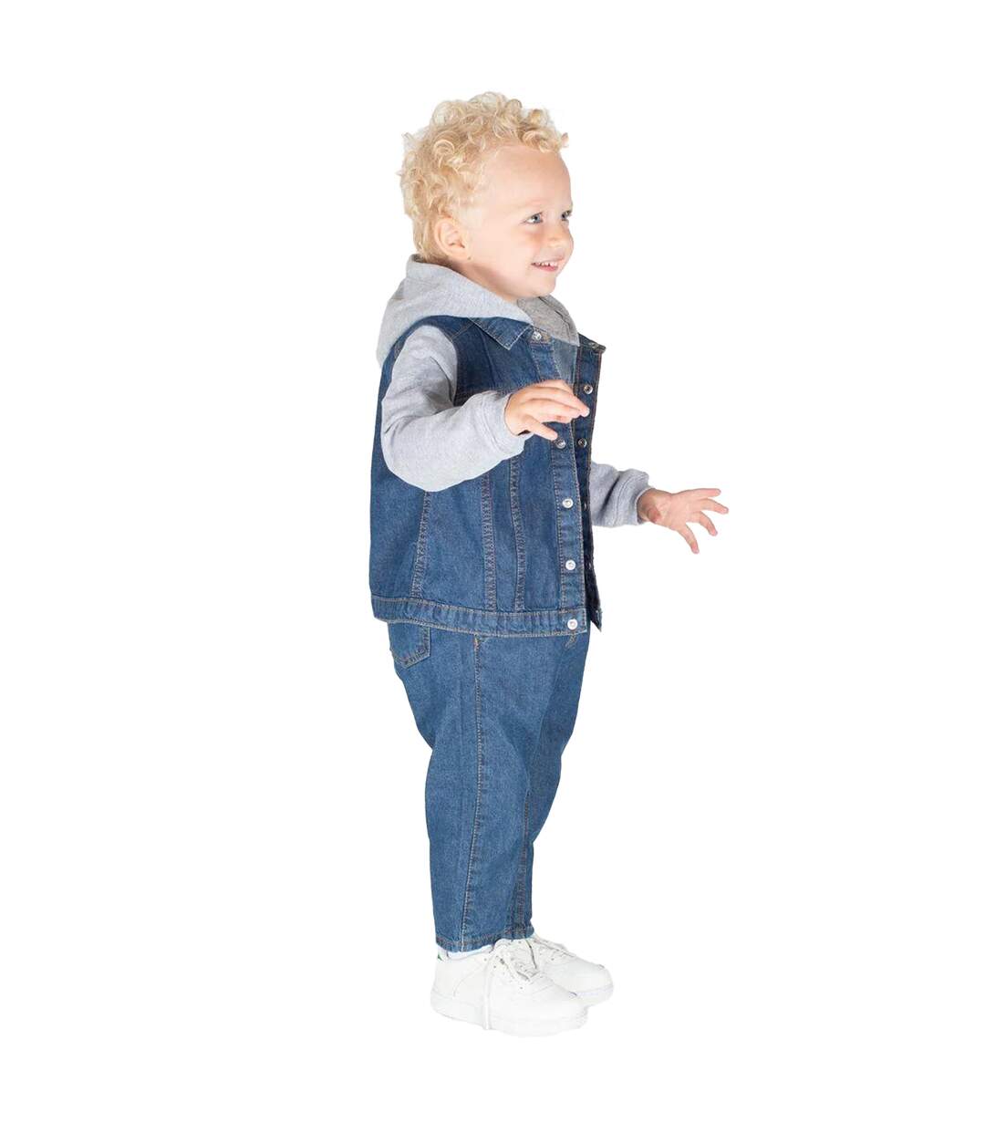 Veste En Jean Manches Longues Enfant Bleu Denim Larkwood-1