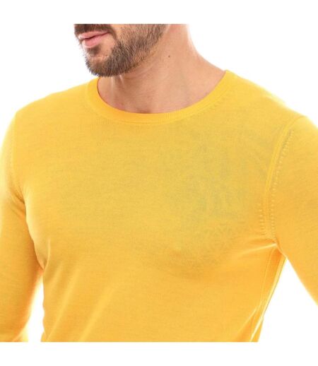 Pull Leno-p Homme Jaune Hugo Boss