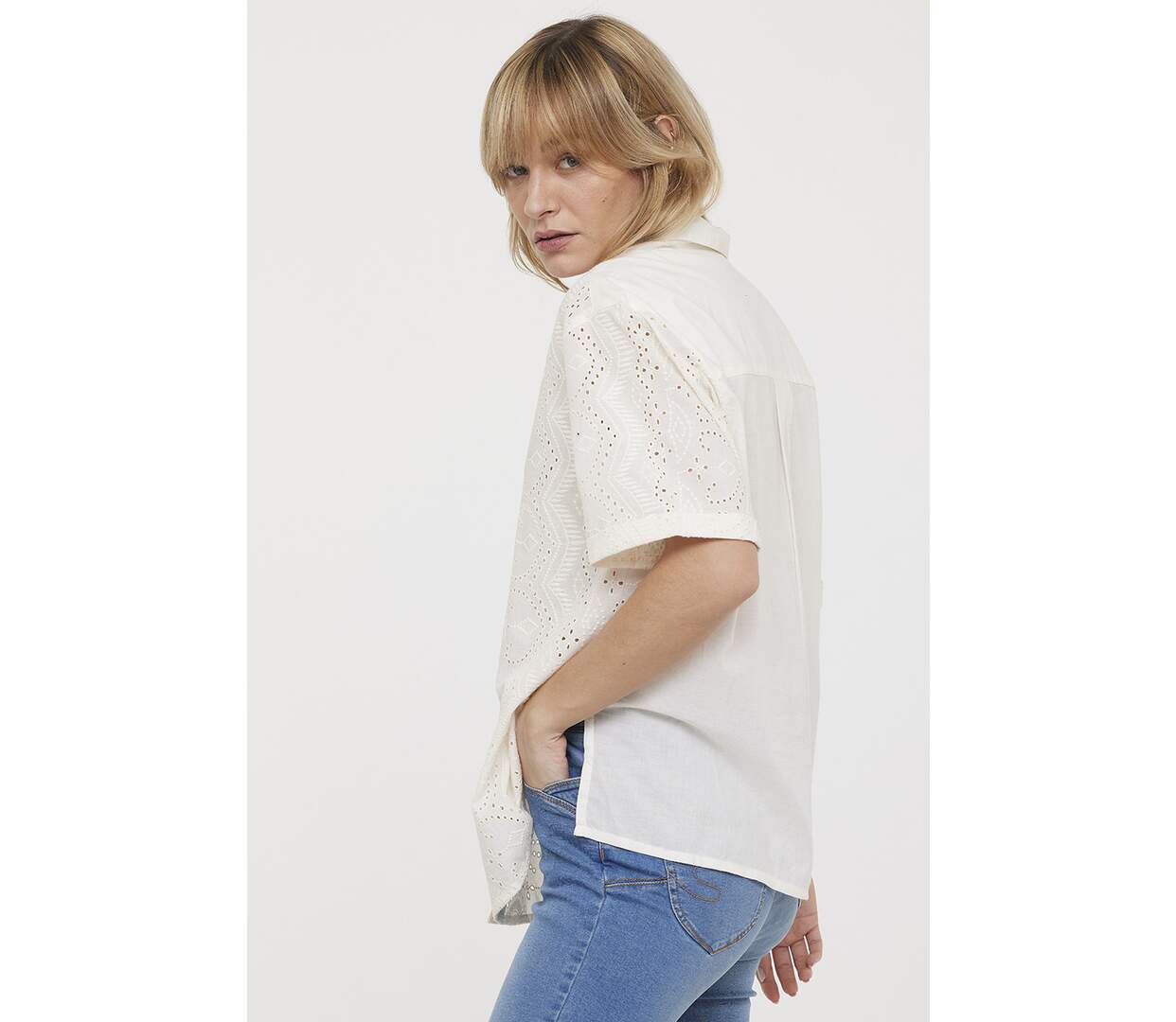 Chemise manches 3/4 coton loose DAMA-1