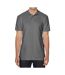 Unisex adult softstyle polo shirt charcoal Gildan