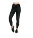 Womens/ladies cross front leggings black Lookus