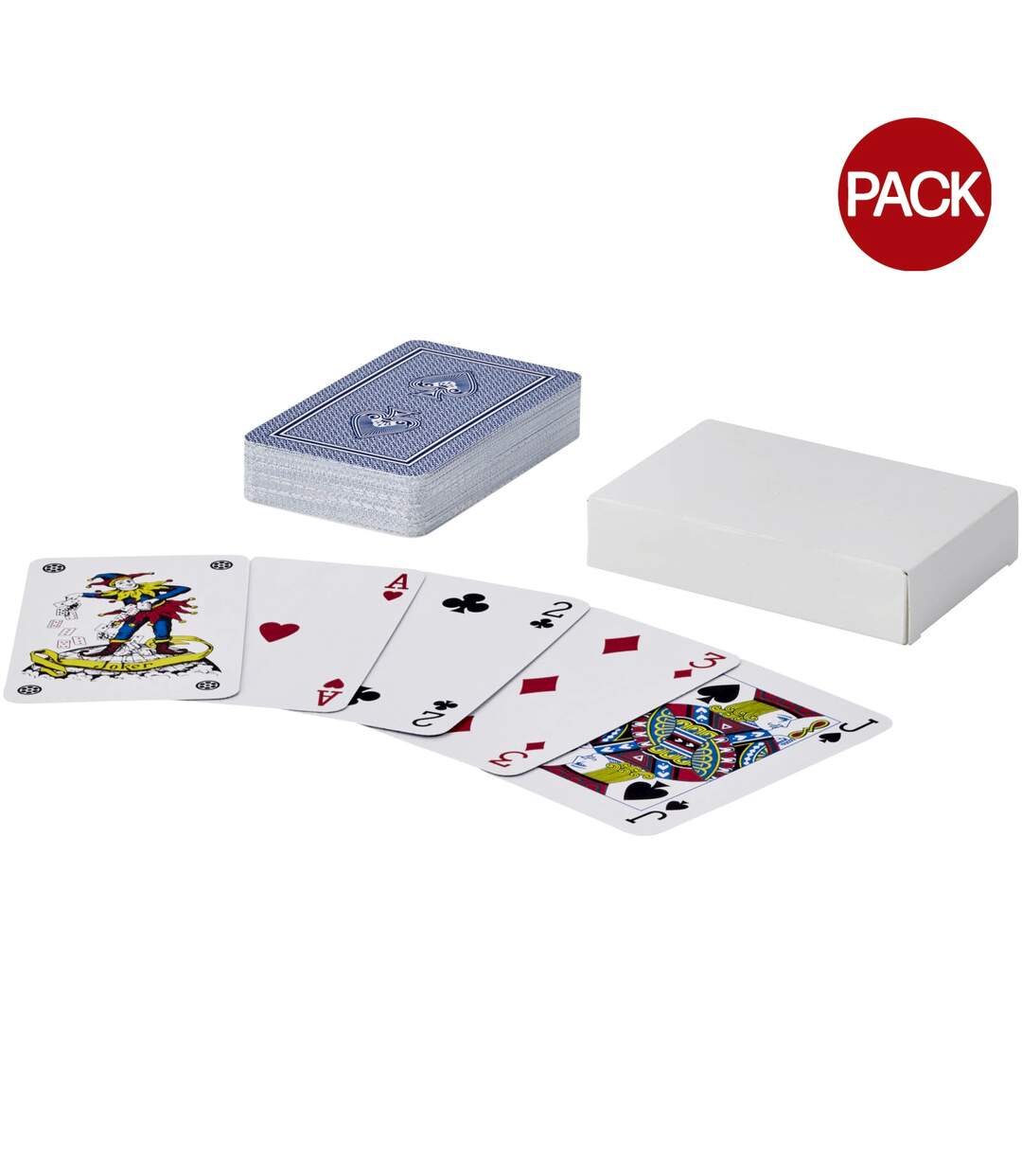 Ensemble jeu de cartes taille unique blanc Generic