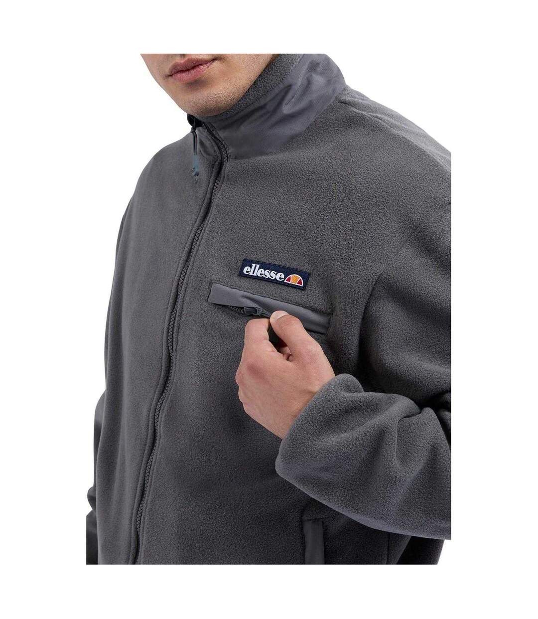 Mens Maseben Fleece Jacket Dark Grey Ellesse-4