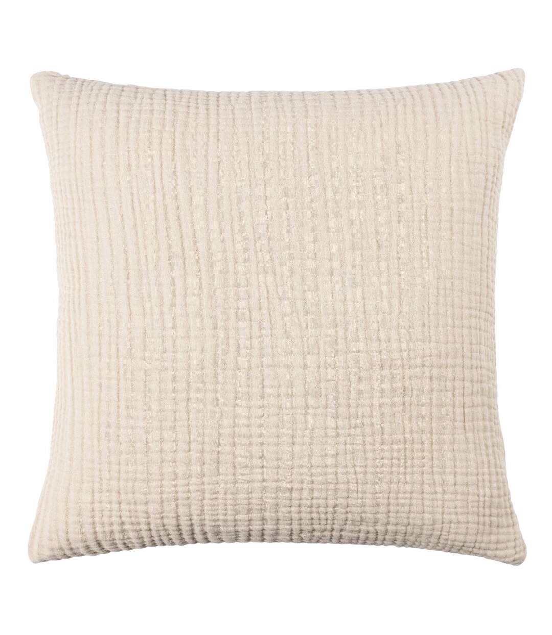 Lark cotton crinkled cushion cover 45cm x 45cm natural Yard